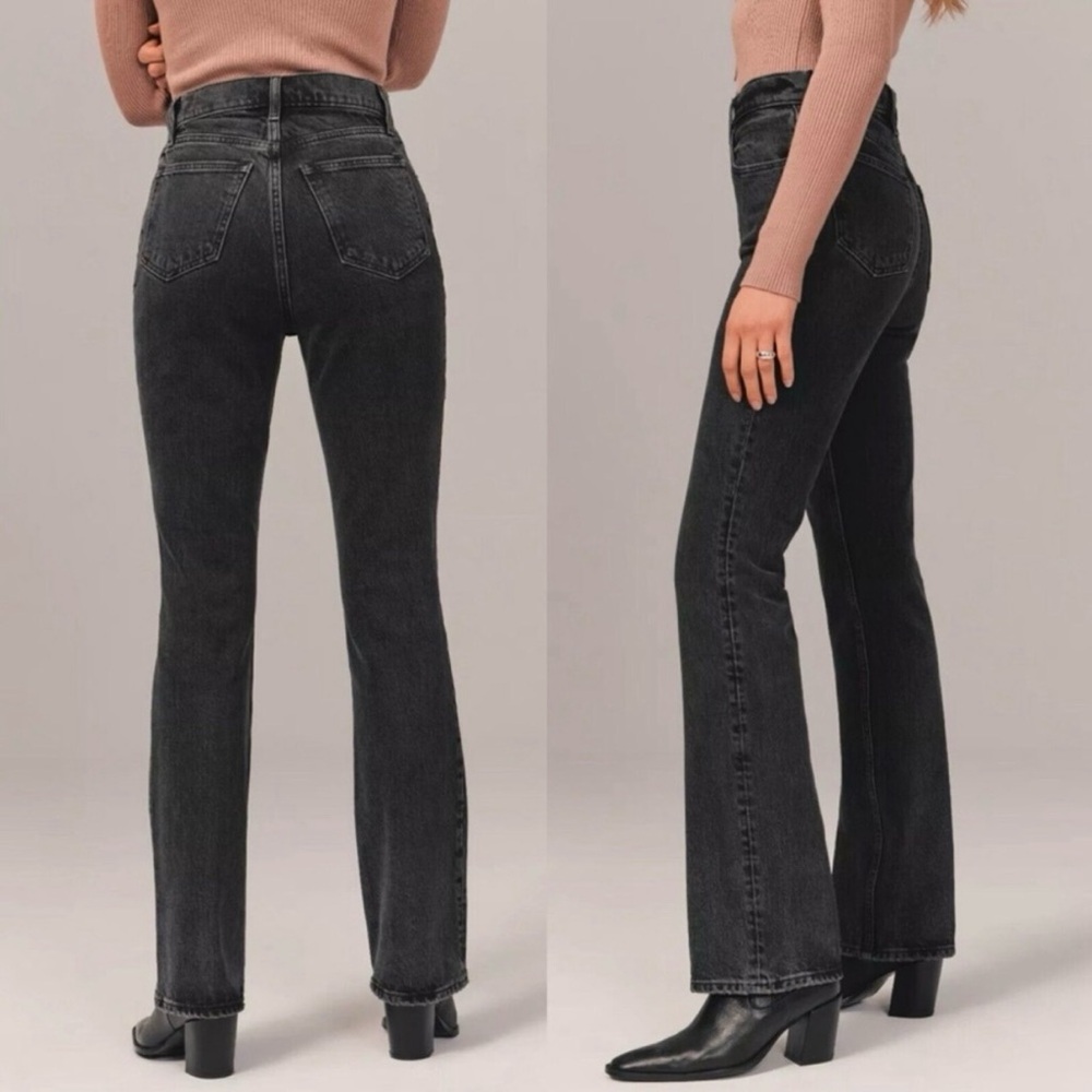 Abercrombie & Fitch The '70s Vintage Flare Ultra High Rise Black - Picture 2 of 13